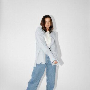 James street co Margot blue Button up Medium - NEW